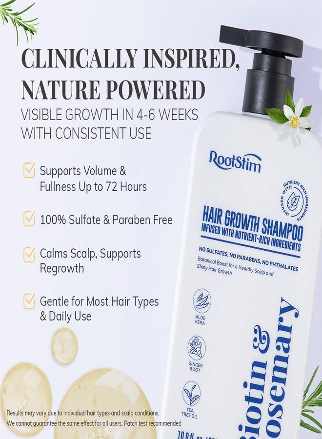 RootStim Biotin & Rosemary Shampoo for Hair Growth: Hair Loss Shampoo for Thinning Hair Infused with Nutrient Rich Ingredients for Hair thickening Sulfate Free 10 fl oz - Image 2